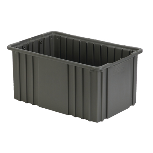Divider Box, Polyethylene, 15.5" W x 9.9" D x 8" H, Grey Consource