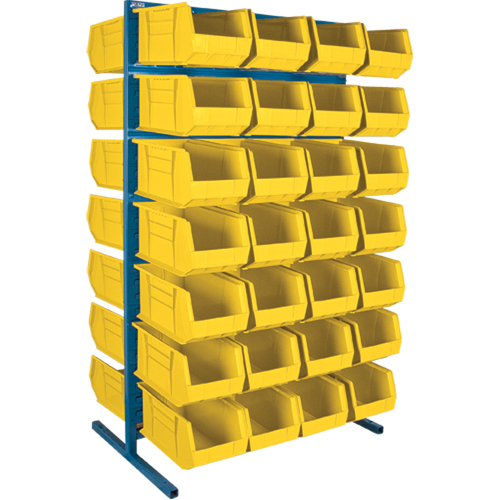Double-Sided Stationary Bin Rack, 36" W x 24" D x 61" H, 56 Bins Consource