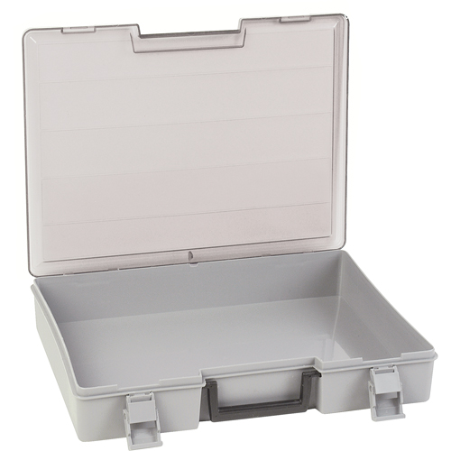 Compartment Case, Plastic, 15-1/2" W x 11-3/4" D x 2-1/2" H, Grey Consource