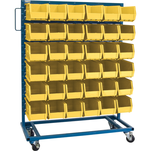 Support mobile pour bacs &agrave; un c&ocirc;t&eacute;, &agrave; un c&ocirc;t&eacute;, 36 bacs, 36" la x 16" p x 46-1/2" h Consource