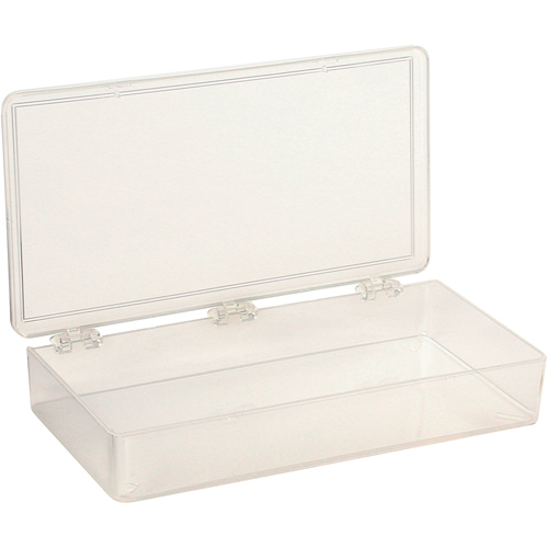 K-Resin Compartment Box, Plastic, 4" W x 8" D x 1-3/16" H, Transparent Consource