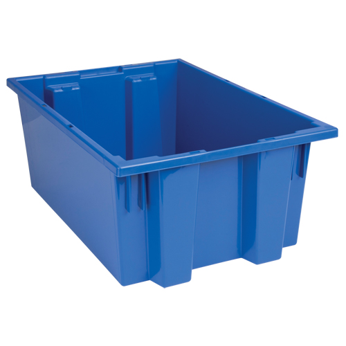 Stack & Nest Totes, 8" x 19.5" x 13.5", Blue Consource