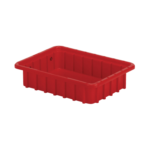 Contenants Divider Box, Poly&eacute;thyl&egrave;ne, 10,8" la x 8,3" p x 2,5" h, Rouge Consource