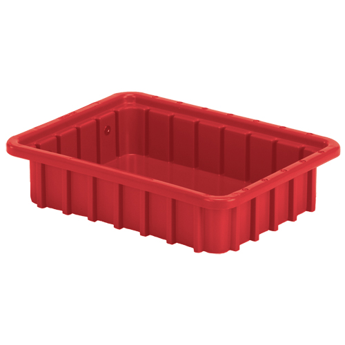 Contenants Divider Box, Poly&eacute;thyl&egrave;ne, 22,4" la x 17,4" p x 5" h, Rouge Consource