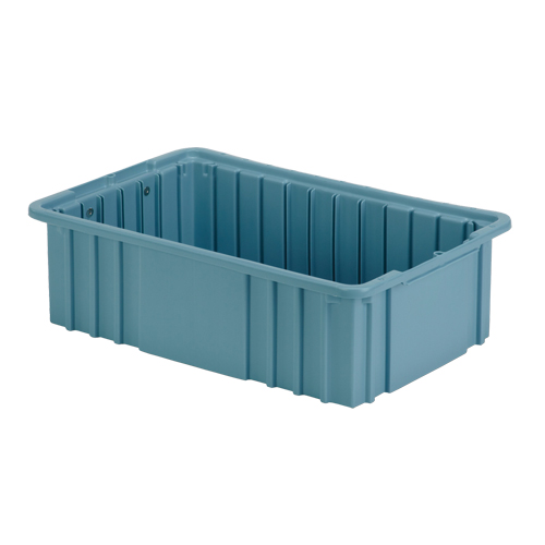 Contenant Divider Box, Poly&eacute;thyl&egrave;ne, 15,5" la x 9,9" p x 5" h, Bleu p&acirc;le Consource