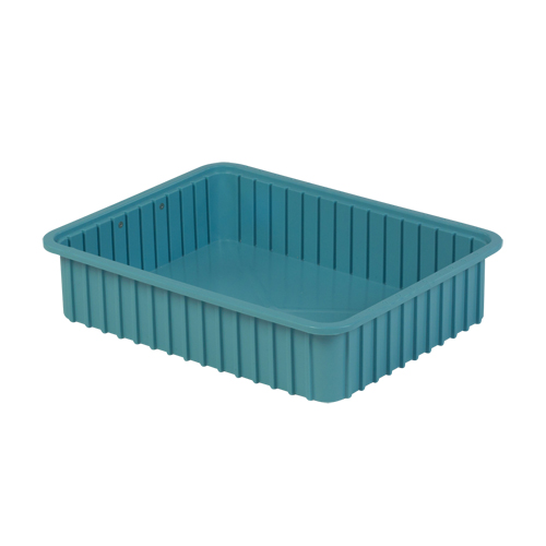 Contenants Divider Box, Poly&eacute;thyl&egrave;ne, 22,4" la x 17,4" p x 5" h, Bleu p&acirc;le Consource