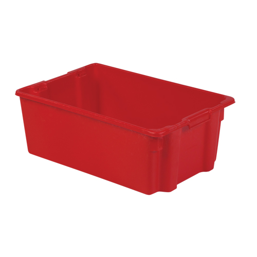 Contenants Stack-N-Nest Polylewton, 10,5" x 28,4" x 18,7", Rouge Consource