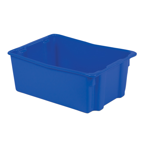 Contenants Stack-N-Nest Polylewton, 10,5" x 26,1" x 18,7", Bleu Consource