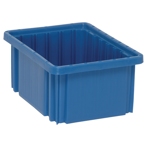 Contenants Divider Box, Plastique, 10,9" la x 8,3" p x 5" h, Bleu Consource