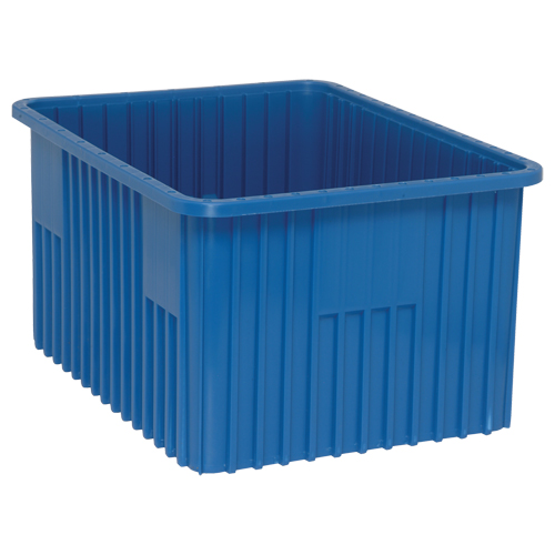 Divider Box&reg; Containers, Plastic, 22.5" W x 17.5" D x 12" H, Blue Consource
