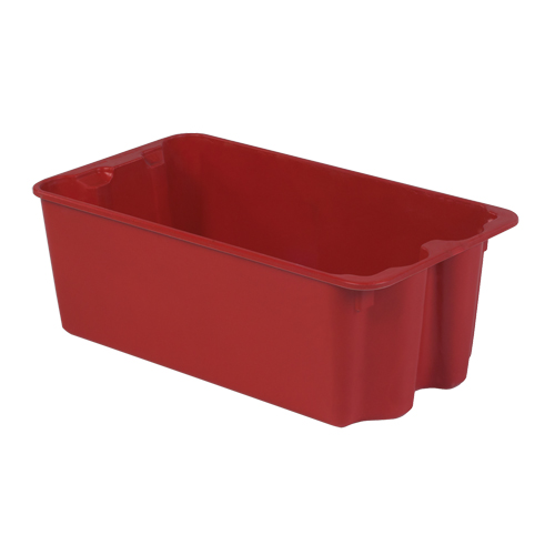 Stack-N-Nest&reg; Plexton Containers, 16.9" W x 30.6" D x 11.1" H, Red Consource