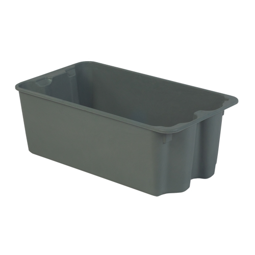 Stack-N-Nest&reg; Plexton Containers, 16.9" W x 30.6" D x 11.1" H, Grey Consource