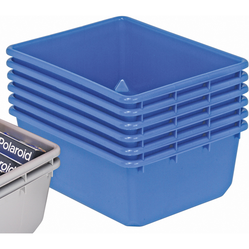 Contenants emboîtables QuanTub, 19" la x 24,5" p x 9,5" h, Bleu Consource
