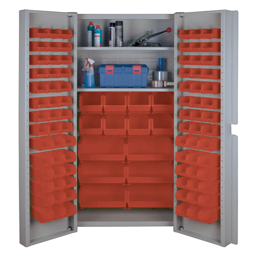 Deep Door Combination Cabinets, 38" W x 24" D x 72" H, Grey Consource