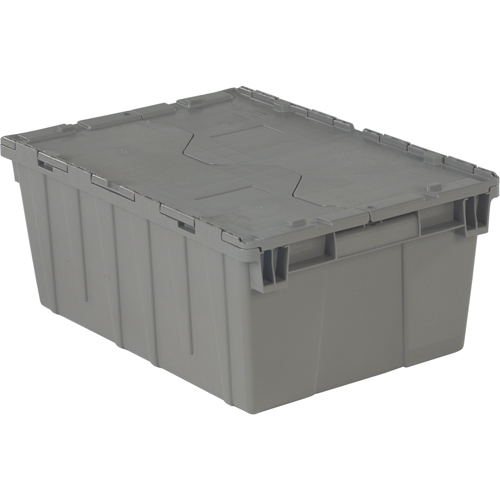 Flipak&reg; Polyethylene Plastic (PE) Distribution Containers, 21.9" x 15.2" x 9.3", Grey Consource