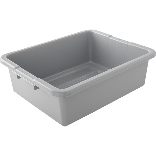 Contenant utilitaire sans compartiments, 7" ha x 21,5" p x 17" lo, Plastique, Gris Consource
