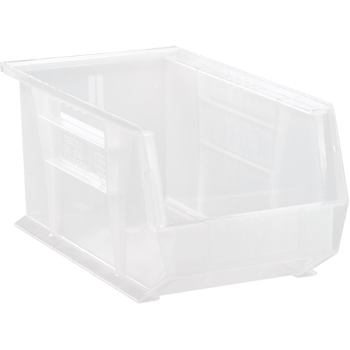 Bac transparent ultra empilable & suspendable, 8-1/4" la, 7" h x 14-3/4" p, Transparent Consource