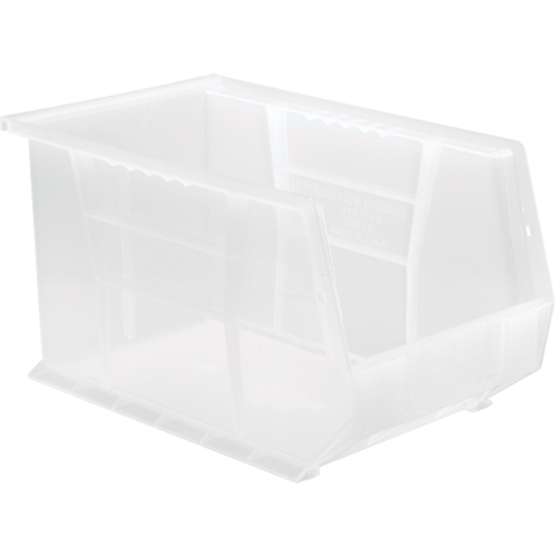 Bac transparent ultra empilable & suspendable, 8-1/4" la, 8" h x 13-5/8" p, Transparent Consource