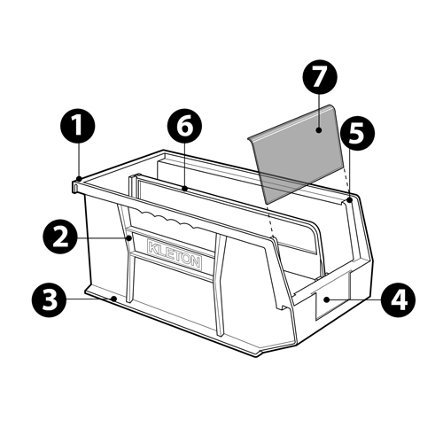 Stack & Hang Bin, 5-1/2" W x 5" H x 10-7/8" D, Yellow Consource