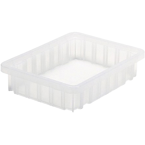 Divider Box&reg; Container, Plastic, 10.875" W x 8.25" D x 2.5" H, Clear Consource