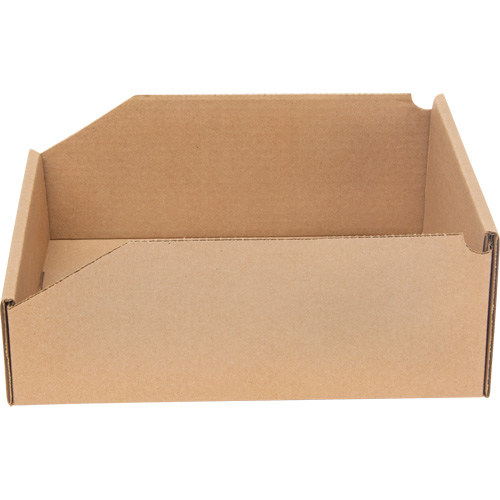 Boîtes profondes en carton ondul&eacute;, 9-3/4" la x 11-1/4" p x 4-1/2" h, Beige Consource