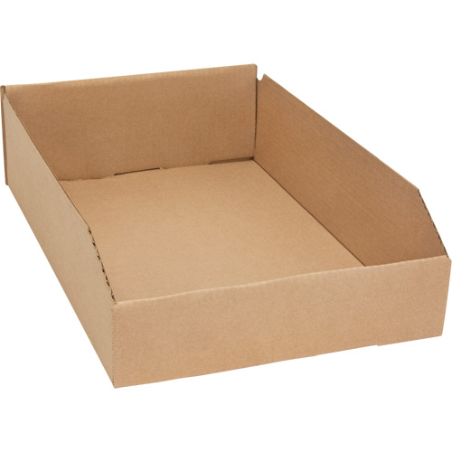 Boîtes profondes en carton ondul&eacute;, 11-3/4" la x 17-1/4" p x 4-1/2" h, Beige Consource