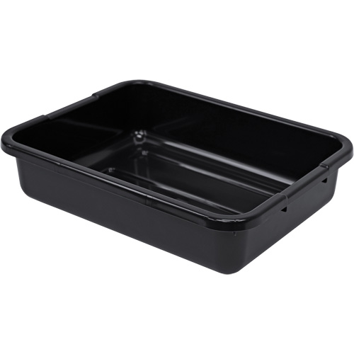 All-Purpose Ribbed-Bottom Storage Tub, 5" H x 15" D x 21" L, Plastic, Black Consource