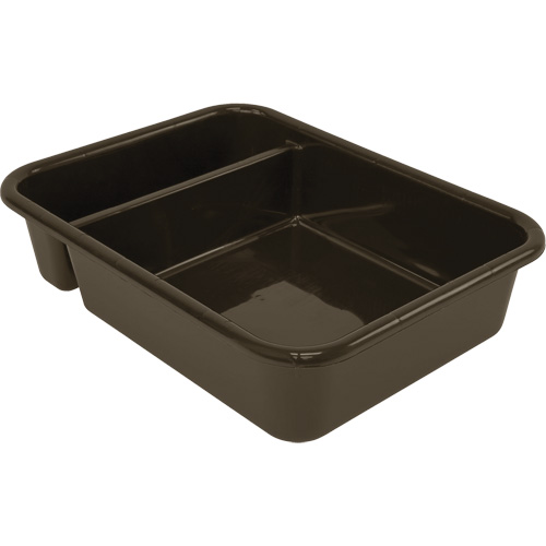 All-Purpose Compartmentalized Storage Tub, 5" H x 15" D x 20" L, Plastic, Brown Consource