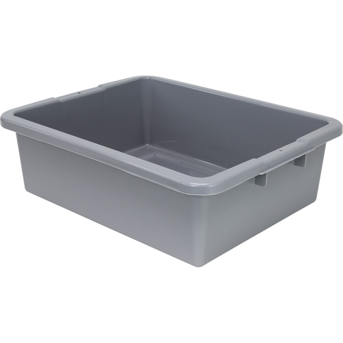 Bac d'entreposage tout usage &agrave; fond rainur&eacute;, 7" ha x 17" p x 22" lo, Plastique, Gris Consource