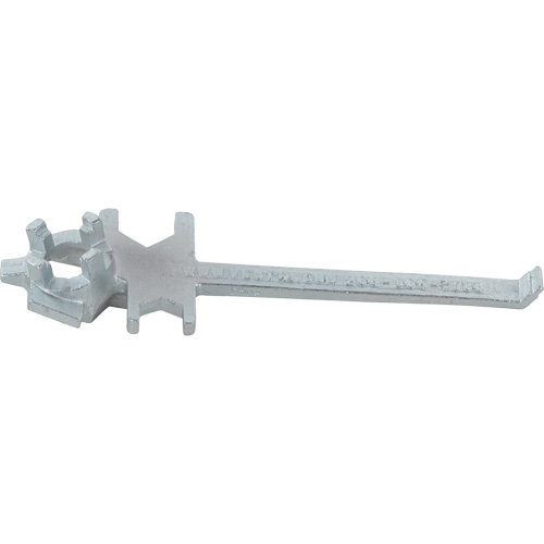 Cl&eacute; pour bouchon-&eacute;crou sp&eacute;cialis&eacute;e &agrave; un seul c&ocirc;t&eacute;, Ouverture de 1-1/2", Poign&eacute;e 7-1/2", Acier moul&eacute; au zinc Consource