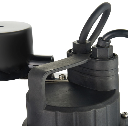 Pompe de puisard submersible thermoplastique, 2560 gal./h, 115 V, 4,6 A, 1/3 CV Consource