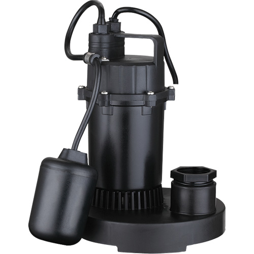 Thermoplastic Submersible Sump Pump, 2560 GPH, 115 V, 4.6 A, 1/3 HP Consource