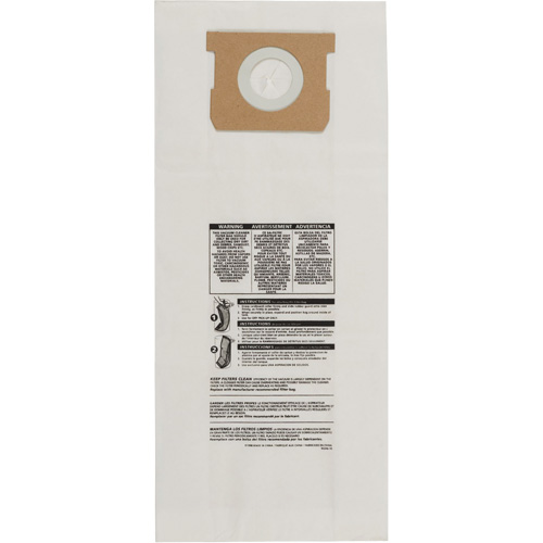 Sacs en papier de type O pour aspirateur mural/Bulldog, 5 gal. US Consource