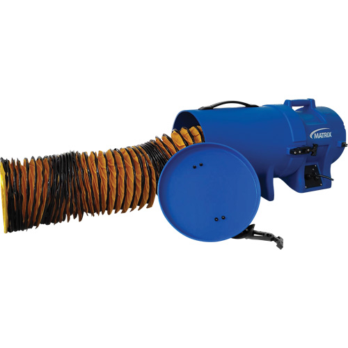 Souffleur &agrave; air 8" avec conduit de 25' et contenant, 1/4 CV, 816 pi³/min Consource