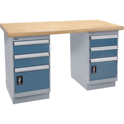 &eacute;tabli pr&eacute;conçu, Deux tiroirs, Cap 2500 lb, 60" la x 36" p, 34" h Consource