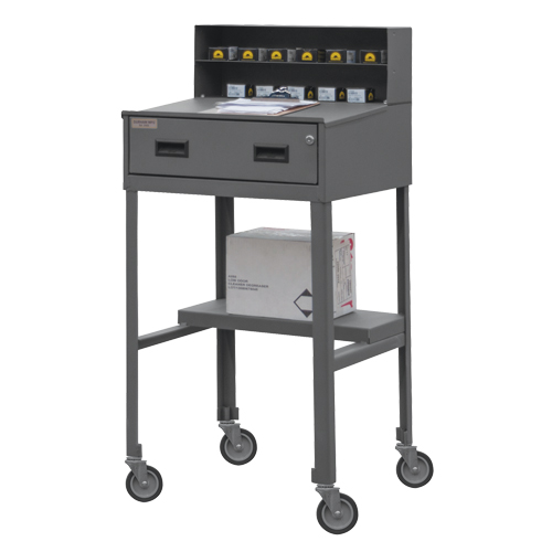 Shop Desk, 23" W x 20" D x 47-3/4" H, Grey Consource