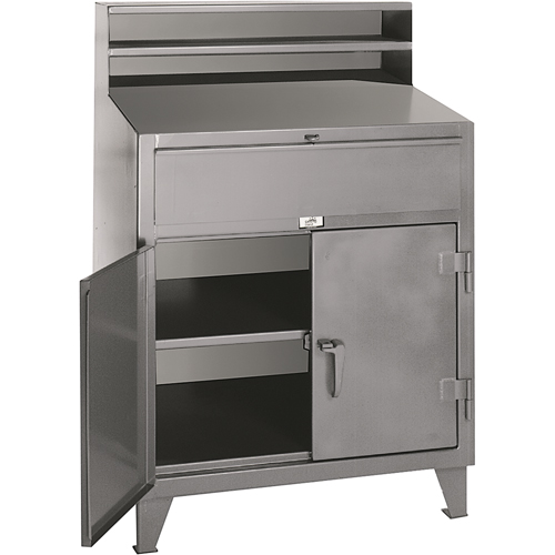 Cabinet Shop Desks, 36" W x 28" D x 54" H, Grey Consource