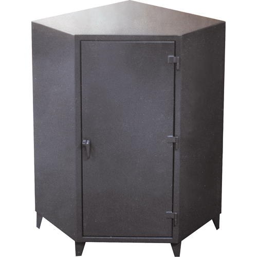 Armoires de coin, Acier, 4 Tablettes, 72" h x 48" la x 24" P, Gris Consource