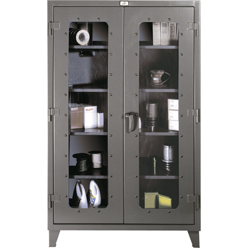 Clearview Cabinets, Steel, 4 Shelves, 72" H x 48" W x 24" D Consource