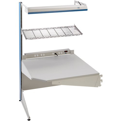 Postes de travail modulaires ergonomiques - Exemples de configurations - A-SC Ajouts de coin &agrave; un c&ocirc;t&eacute;, 36" la x 28" p x 84" h, Ajout de coin &agrave; un c&ocirc;t&eacute; Consource