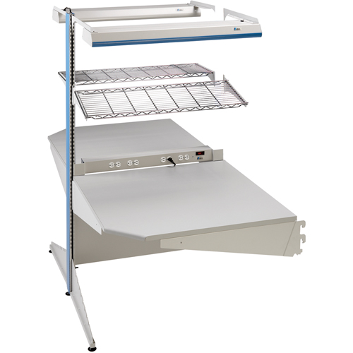 Postes de travail modulaires ergonomiques - Exemples de configurations - A-DC Ajouts de coin &agrave; deux c&ocirc;t&eacute;s, 36" la x 56" p x 84" h, Ajout de coin &agrave; deux c&ocirc;t&eacute;s Consource