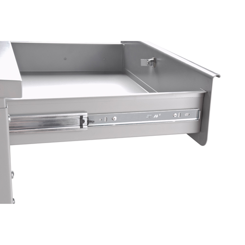 Cabinet Style Shop Desk, 34-1/2" W x 30" D x 53" H, Grey Consource