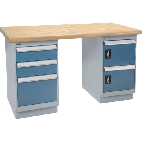 &eacute;tabli, Porte & tiroirs, Cap 2500 lb, 72" la x 36" p, 34" h Consource