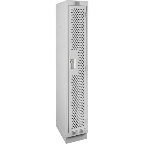 Casiers Clean Line, 12" x 18" x 76", Acier, Gris, Rivet (assembl&eacute;), Perfor&eacute; Consource