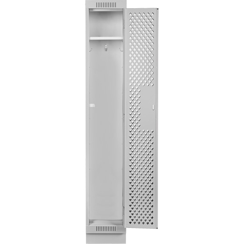 Casiers Clean Line, 12" x 18" x 76", Acier, Gris, Rivet (assembl&eacute;), Perfor&eacute; Consource