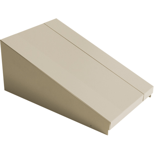 Dessus inclin&eacute; pour casiers robustes enti&egrave;rement soud&eacute; Concorde, Bloc de 1, 18" p x 12" la x 6" ha, Beige, Acier Consource