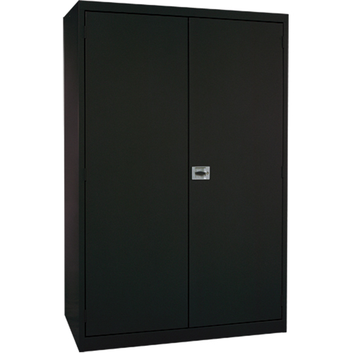 Armoires de rangement Hi-Boy profondes, Acier, 4 Tablettes, 72" h x 36" la x 24" P, Noir Consource