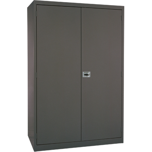Armoires de rangement Hi-Boy profondes, Acier, 4 Tablettes, 72" h x 36" la x 24" P, Charbon Consource
