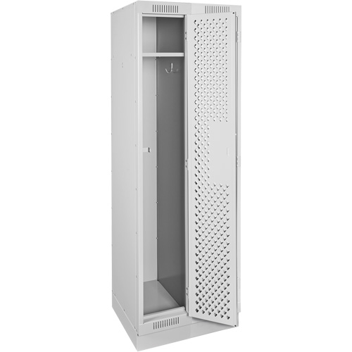 Casiers Clean Line, Bloc de 2, 24" x 18" x 76", Acier, Gris, Rivet (assembl&eacute;), Perfor&eacute; Consource