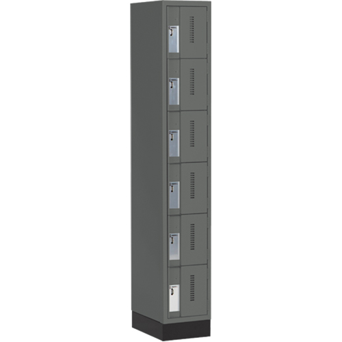 Casiers robustes Concorde, 6 niveaux, 12" x 18" x 76", Acier, Charbon, Soud&eacute; (assembl&eacute;) Consource